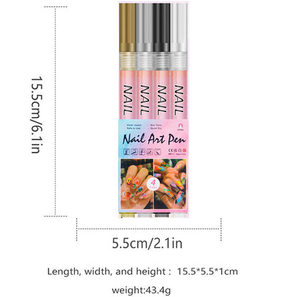 🎁 12-Color Professional Nail Art Pen Set – Ultra-Precise 0.7 mm Tip & Quick Drying ✨💅