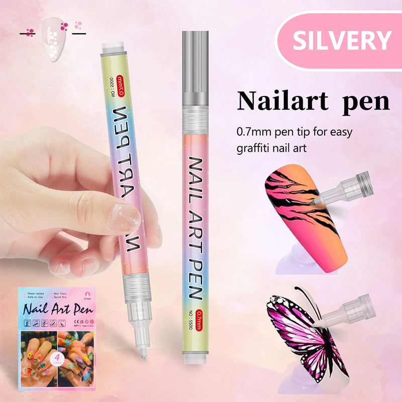 🎁 12-Color Professional Nail Art Pen Set – Ultra-Precise 0.7 mm Tip & Quick Drying ✨💅