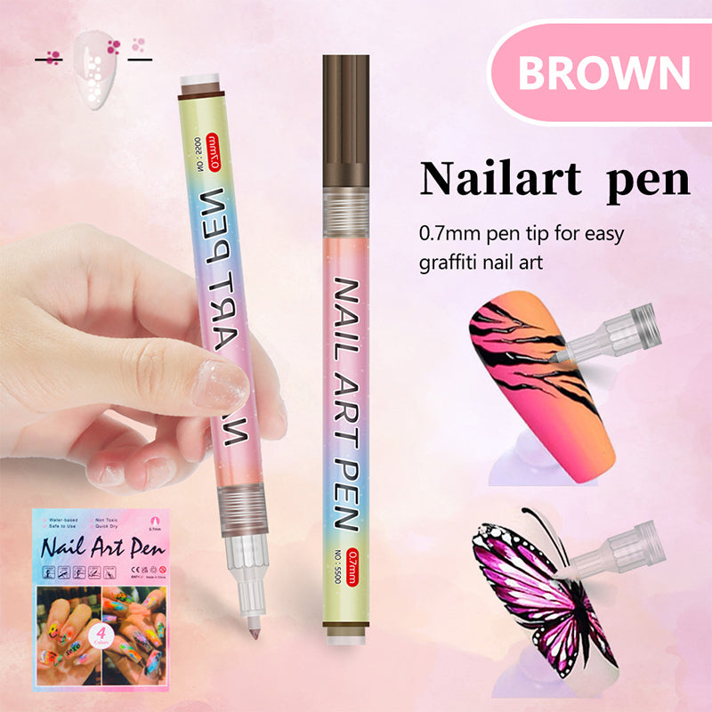 🎁 12-Color Professional Nail Art Pen Set – Ultra-Precise 0.7 mm Tip & Quick Drying ✨💅