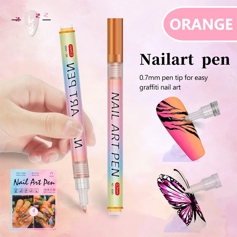 🎁 12-Color Professional Nail Art Pen Set – Ultra-Precise 0.7 mm Tip & Quick Drying ✨💅