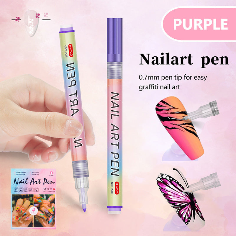 🎁 12-Color Professional Nail Art Pen Set – Ultra-Precise 0.7 mm Tip & Quick Drying ✨💅