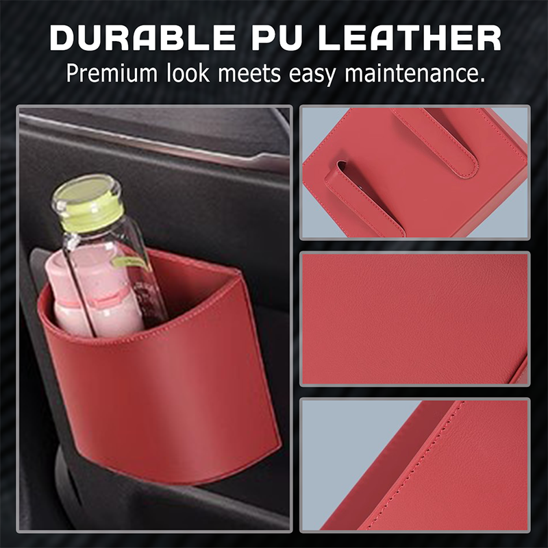 🥳2026 HOT SALE🥳💞50K+ SOLD!🚗🧺 66% OFF! Leather Car Door Cup Holder – Wide‑mouth opening, easy reach for drinks & phone. Clip‑on secure fit. PU leather, tough & stylish. 🛡️✨