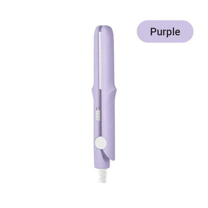 2-in-1 Mini Curling Wand & Flat Iron Hair Straightener