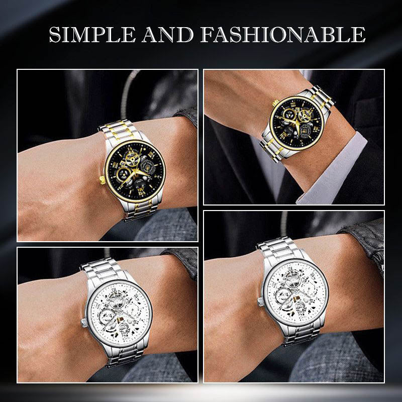 ⌚Time-Limited 50% OFF NOW! 🔥Men's Waterproof Roman Skeleton Automatic Mechanical Watch