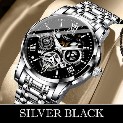 ⌚Time-Limited 50% OFF NOW! 🔥Men's Waterproof Roman Skeleton Automatic Mechanical Watch