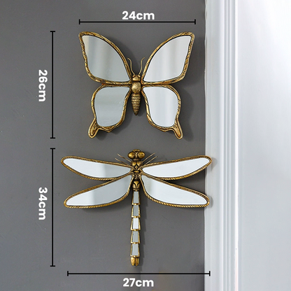 🔥Christmas Limited-Time Offer: 50% OFF!!!&FREE SHIPPING🔥Vintage Mirror Butterfly & Dragonfly Wall Decor