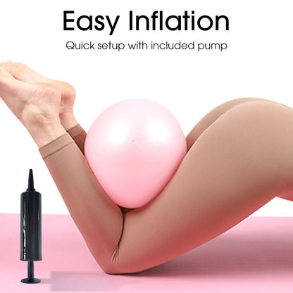 🤸‍♀️ 50% OFF! ⚽ 9-Inch Pilates Ball – Anti-Burst, Pump Included & Ideal for Fitness 📦💪