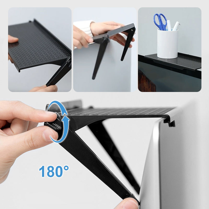 Adjustable TV Top Shelf - No Drilling