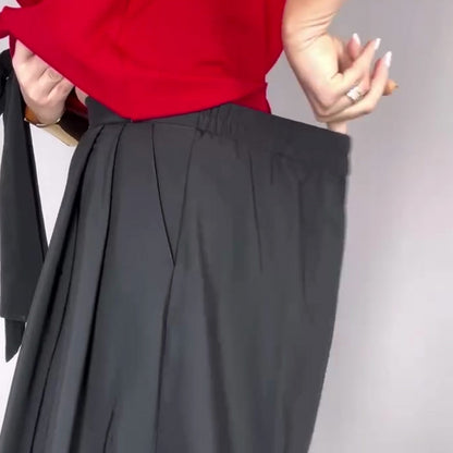 Women’s Stylish Top & Solid Skirt 2-Piece Set