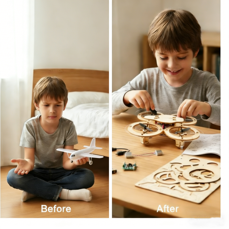 ✈️Kids DIY Wooden Drone Building Kit 🎁💥