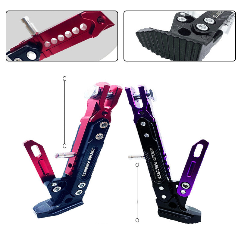 🏍️ Universal adjustable side stand for motorcycles – Fits all models, safe parking! 💪