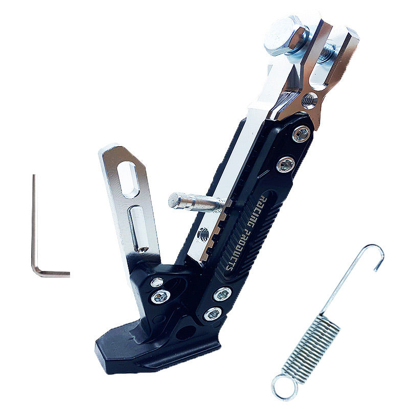 🏍️ Universal adjustable side stand for motorcycles – Fits all models, safe parking! 💪
