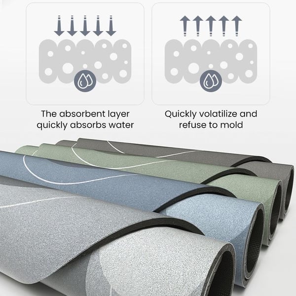 Diatomite Bath Mat, Water Absorbent Mat, 1 Count Non-slip Quick Drying Bathroom Mat, Soft Comfortable Bathroom Rug, Bathroom Accessories for Home Bathroom