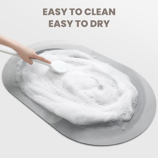 Diatomite Bath Mat, Water Absorbent Mat, 1 Count Non-slip Quick Drying Bathroom Mat, Soft Comfortable Bathroom Rug, Bathroom Accessories for Home Bathroom