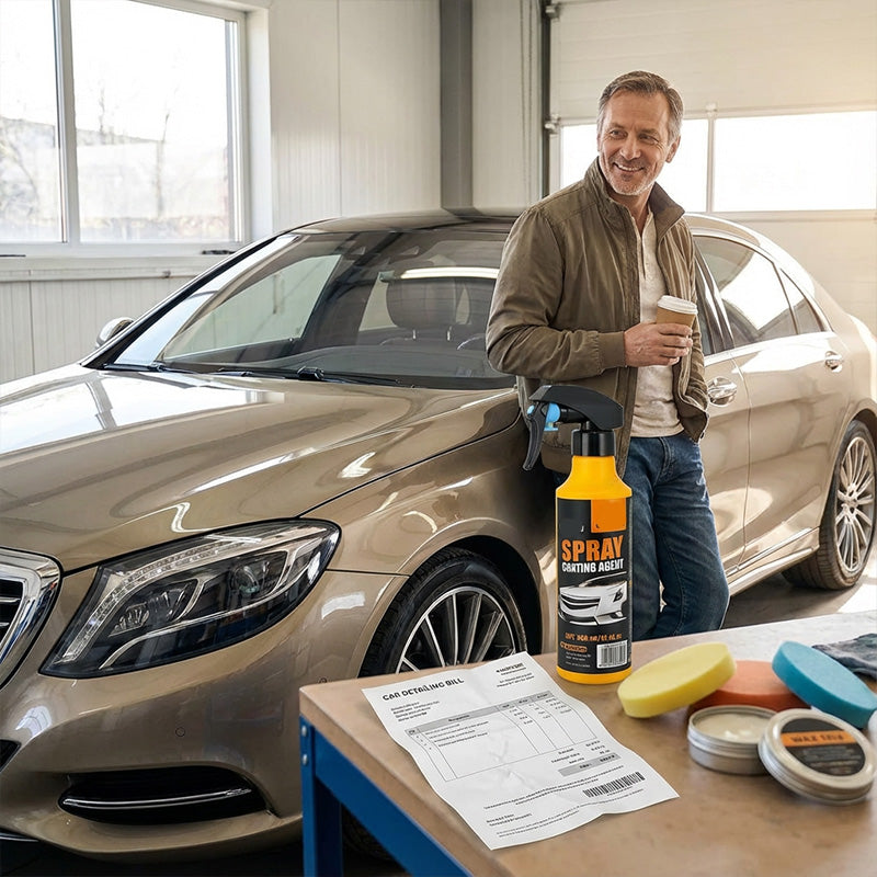 3‑in‑1 SiO₂ Ceramic Quick Coat Spray – Waterless Wash, Streak‑Free Gloss & Rain‑Beading Shield