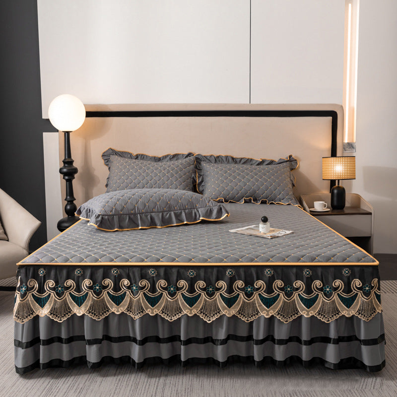 ⏳Limited-time 50% off⏰Ruffled Bed Sheet Skirt / Pillowcases🛏️