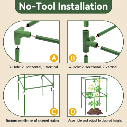 ✨ Adjustable Modular Plant Support Frame—Provides Sturdy Support for Thriving Climbing Plants! ✨