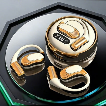 🌀【Wireless open-ear headphones】— With air conduction technology✨, 🎵 music enters your ears while the world  remains outside.💫🌍