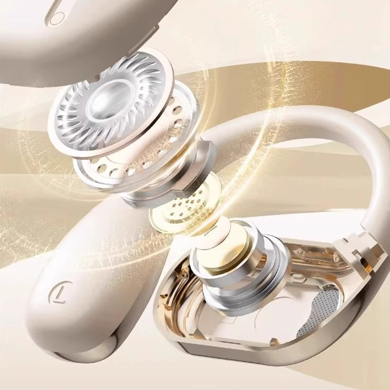🌀【Wireless open-ear headphones】— With air conduction technology✨, 🎵 music enters your ears while the world  remains outside.💫🌍