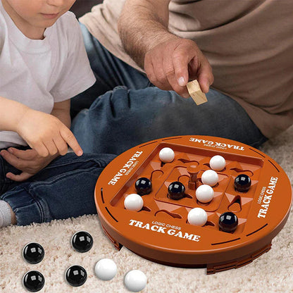 ♟️🌀Logic Chess Track Game Set, perfect for 2-4 players, offering fun-filled family game night entertainment✨💫