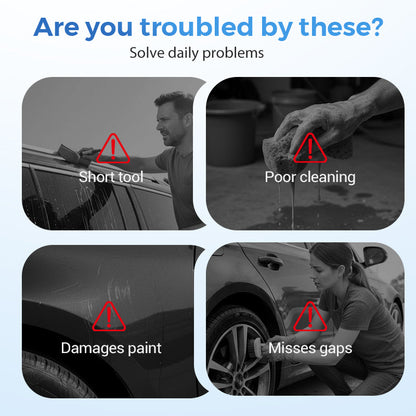 🚗 Extendable Car Wash Brush – 60" Long Handle, 360° Clean! ✨ Reach higher, scrub smarter – gentle on paint, tough on dirt! 🧼💦