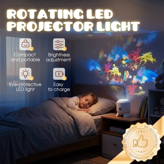 🥳2026 HOT SALE 50% OFF!💞50K+ SOLD!💥🌈Dynamic Rotating LED Light Projector – Calm & relaxation for your home. Gentle moving lights ease restless nights. Perfect for bedroom or living room. 🌙✨