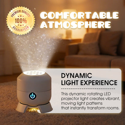 🥳2026 HOT SALE 50% OFF!💞50K+ SOLD!💥🌈Dynamic Rotating LED Light Projector – Calm & relaxation for your home. Gentle moving lights ease restless nights. Perfect for bedroom or living room. 🌙✨