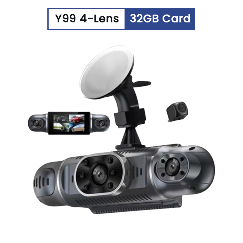 4-Lens HD Night Vision Dash Cam