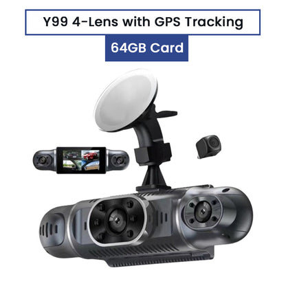 4-Lens HD Night Vision Dash Cam