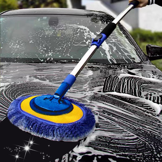 🚗 50% OFF! 🧽 Sturdy aluminium telescopic car wash mop – 3-stage adjustable, back-friendly & scratch-free ✨
