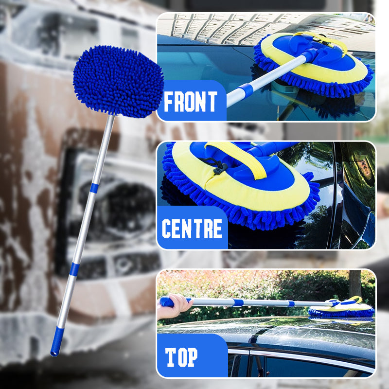 🚗 50% OFF! 🧽 Sturdy aluminium telescopic car wash mop – 3-stage adjustable, back-friendly & scratch-free ✨