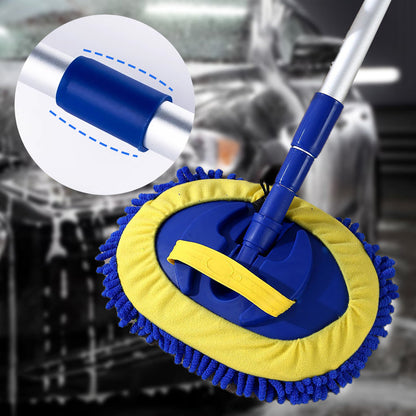 🚗 50% OFF! 🧽 Sturdy aluminium telescopic car wash mop – 3-stage adjustable, back-friendly & scratch-free ✨