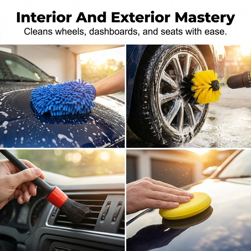 Professional Auto Detailing Brush & Cleaning Kit