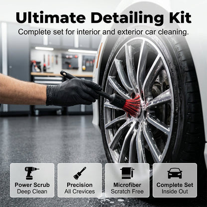 Professional Auto Detailing Brush & Cleaning Kit