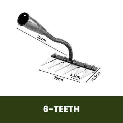 🔥🌿 Limited-time 58% OFF! 🌱 5/6/7/8-tine carbon steel weeding rake—comfortable grip, rakes through to the bottom, pulls weeds right out by the roots! 🧤✨
