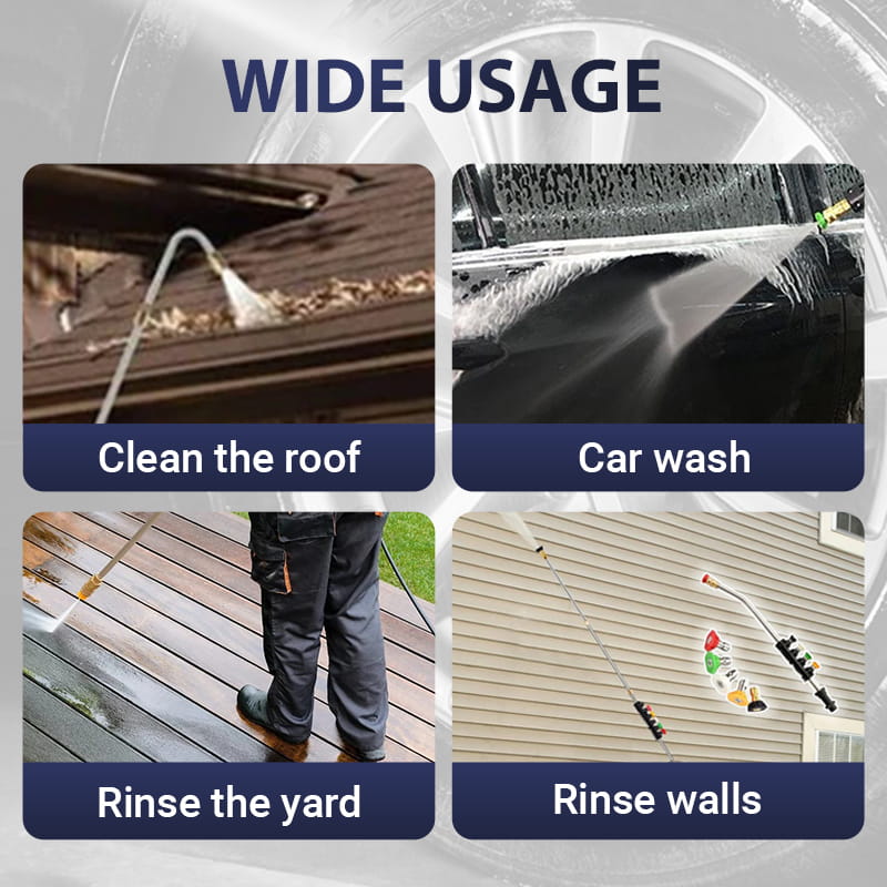 🎁 60% OFF! 🚗 High-Pressure Washer Extension Kit – Up to 4,000 PSI, Clean Roofs & Gutters Without a Ladder 💧🔧
