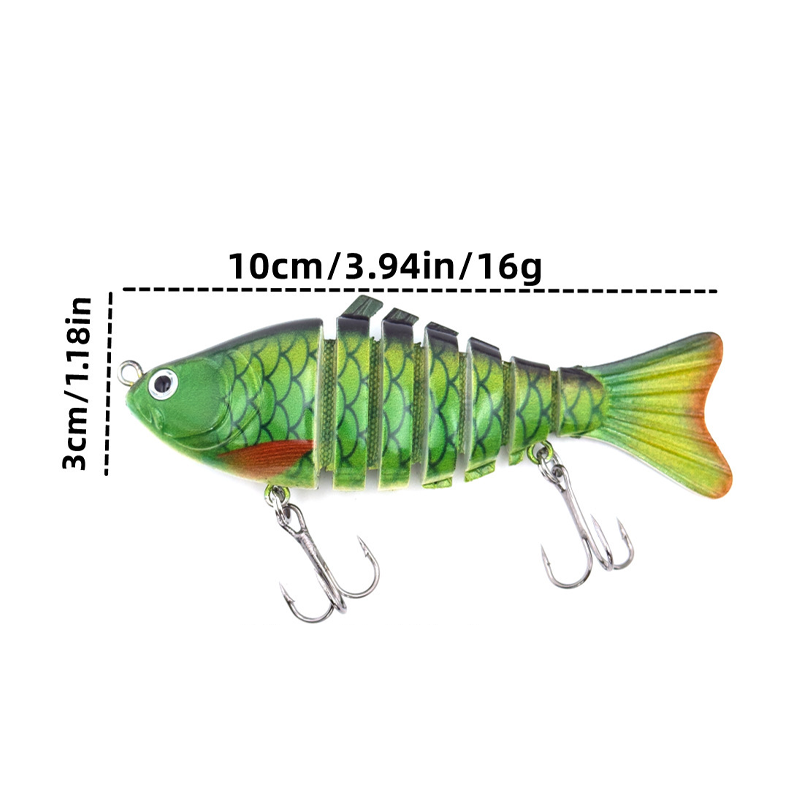 🌞 Spring Sale 50% Off🔥8-Segment Bionic Swimbait | Ultra-Realistic S-Action Multi-Jointed Fishing Lure for Bass, Pike & Trout