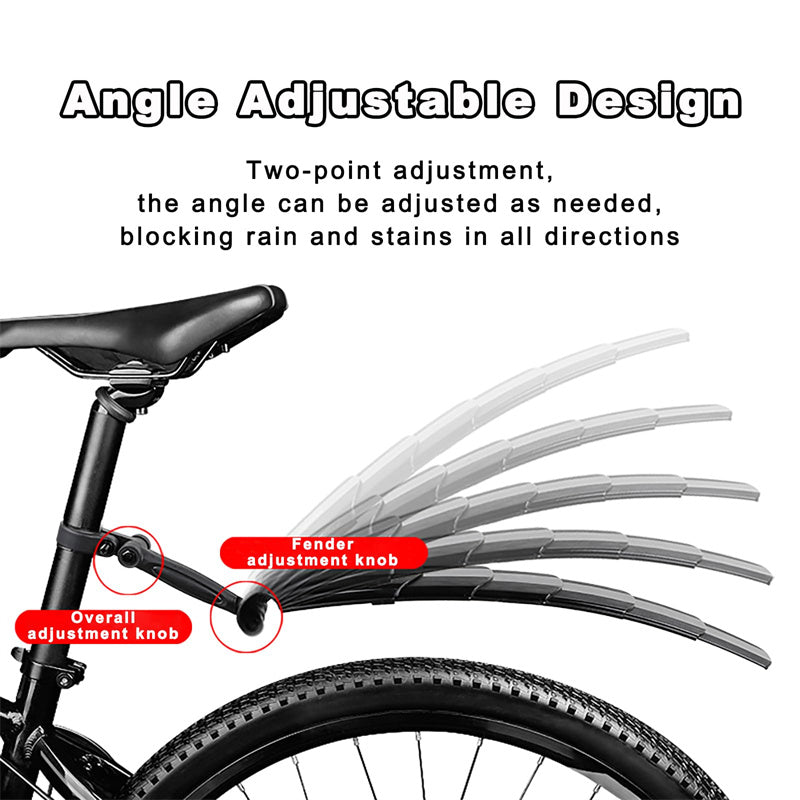 🚲 57% OFF NOW ! ⚡ Retractable & Adjustable Bicycle Mudguard Set – Universal Fit, Sturdy & Splash-Proof Design 💨