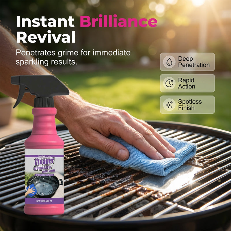 🏆 Last Day Special Price £9.78 ! 🔥Buy 2 Get 1 Free🎁Fast-Acting Heavy-Duty Grill Degreaser Spray🍢💦