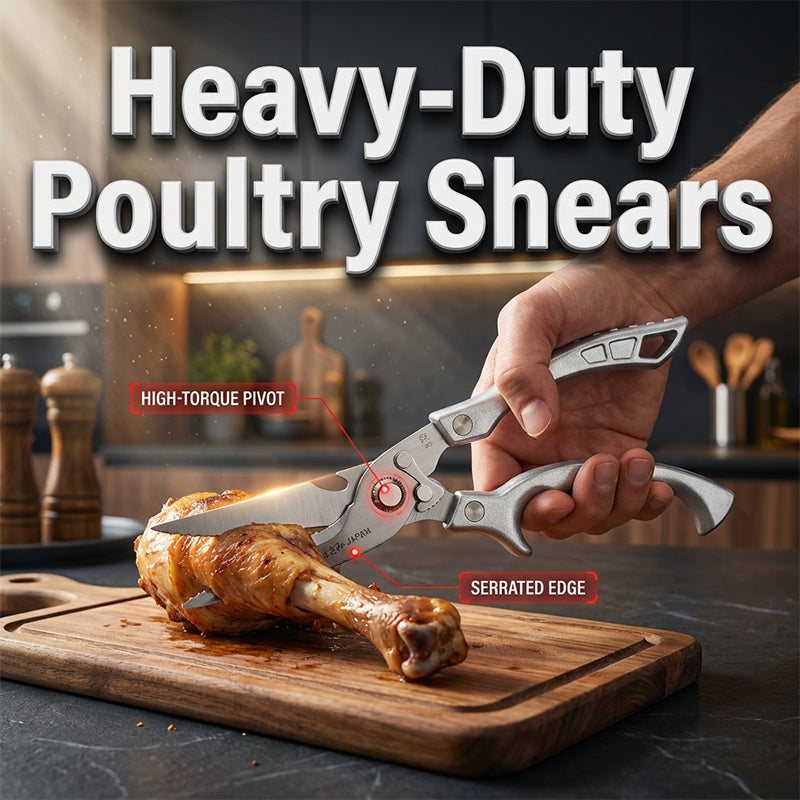 ✂️ Multi-Functional Heavy-Duty Kitchen Scissors – Snip, Cut, Crush – One Tool Rules Them All! 🦴🔪