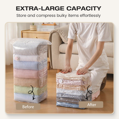 🥳2026 HOT SALE🥳💞 50% OFF! No‑Pump Vacuum Storage Bags – Press & seal, no pump needed. Saves 80% space, keeps clothes dry & dust‑free. Perfect for bulky bedding & off‑season gear. 🛏️🗄️