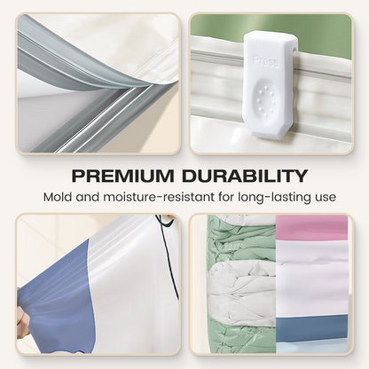 🥳2026 HOT SALE🥳💞 50% OFF! No‑Pump Vacuum Storage Bags – Press & seal, no pump needed. Saves 80% space, keeps clothes dry & dust‑free. Perfect for bulky bedding & off‑season gear. 🛏️🗄️