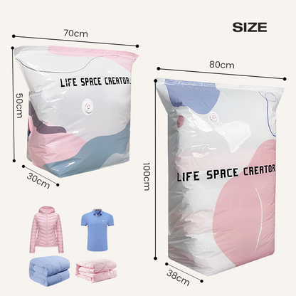 🥳2026 HOT SALE🥳💞 50% OFF! No‑Pump Vacuum Storage Bags – Press & seal, no pump needed. Saves 80% space, keeps clothes dry & dust‑free. Perfect for bulky bedding & off‑season gear. 🛏️🗄️