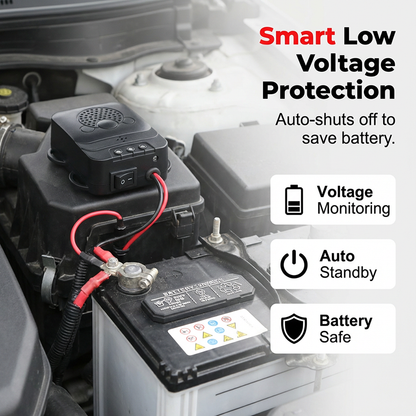 🥳2026 HOT SALE🥳💞50K+ SOLD!💥🐭🚗 50% OFF! Ultrasonic Rodent Repeller – Flashing strobe + fluctuating waves. 12V direct connection, low voltage protection. Protect your engine wires day & night. ⚡🛡️