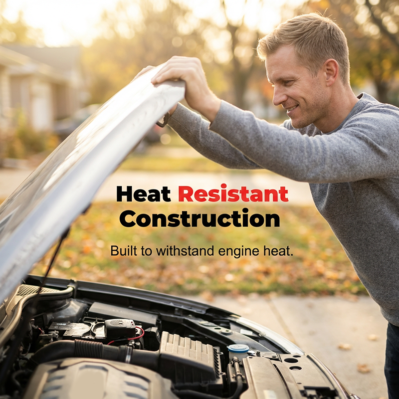 🥳2026 HOT SALE🥳💞50K+ SOLD!💥🐭🚗 50% OFF! Ultrasonic Rodent Repeller – Flashing strobe + fluctuating waves. 12V direct connection, low voltage protection. Protect your engine wires day & night. ⚡🛡️
