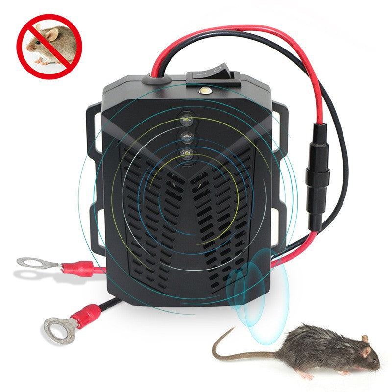 🥳2026 HOT SALE🥳💞50K+ SOLD!💥🐭🚗 50% OFF! Ultrasonic Rodent Repeller – Flashing strobe + fluctuating waves. 12V direct connection, low voltage protection. Protect your engine wires day & night. ⚡🛡️