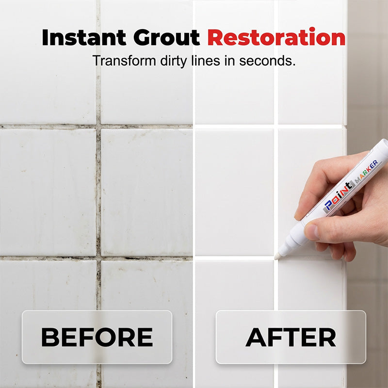 ✨ Renew Your Tile Grout in Seconds – Waterproof, Precision Marker for Home Renovation! ✨