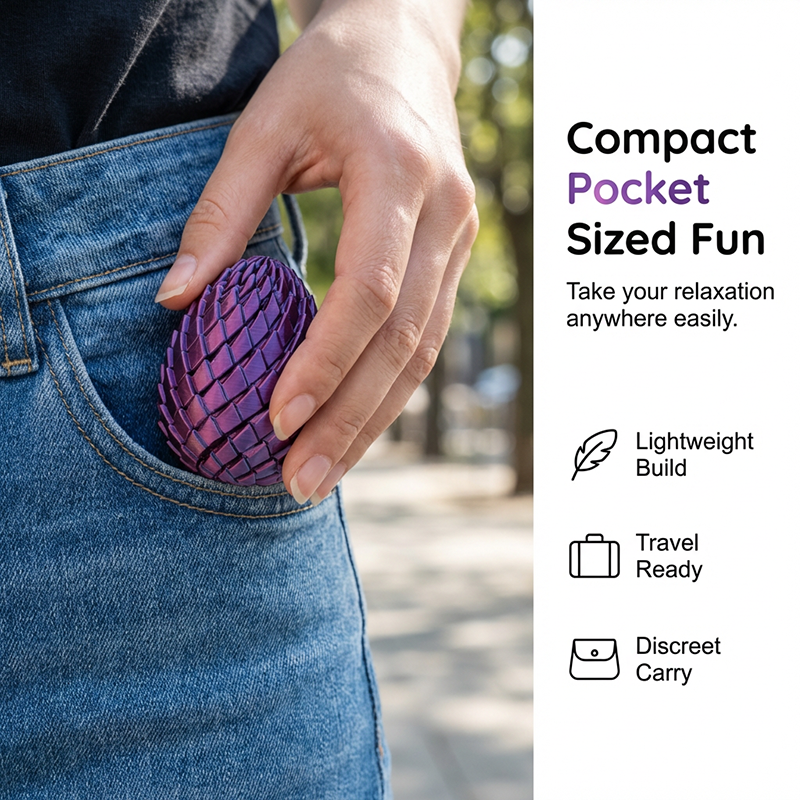 🎁3D-printed dragon egg🦖 = the ultimate stress reliever: just give it a twist, and your stress melts away 🔄