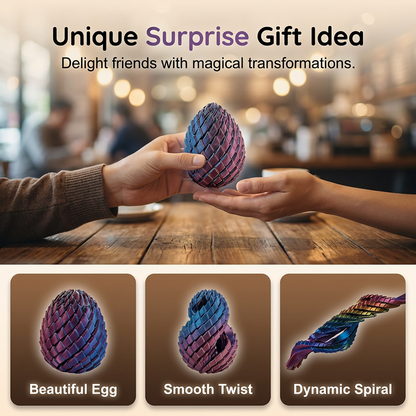 🎁3D-printed dragon egg🦖 = the ultimate stress reliever: just give it a twist, and your stress melts away 🔄