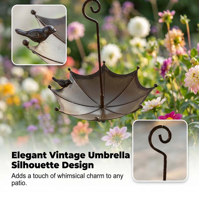 Hanging Umbrella Bird Feeder & Bath
